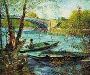 Vincent Van Gogh Fishing in the Spring, Pont de Clichy oil painting